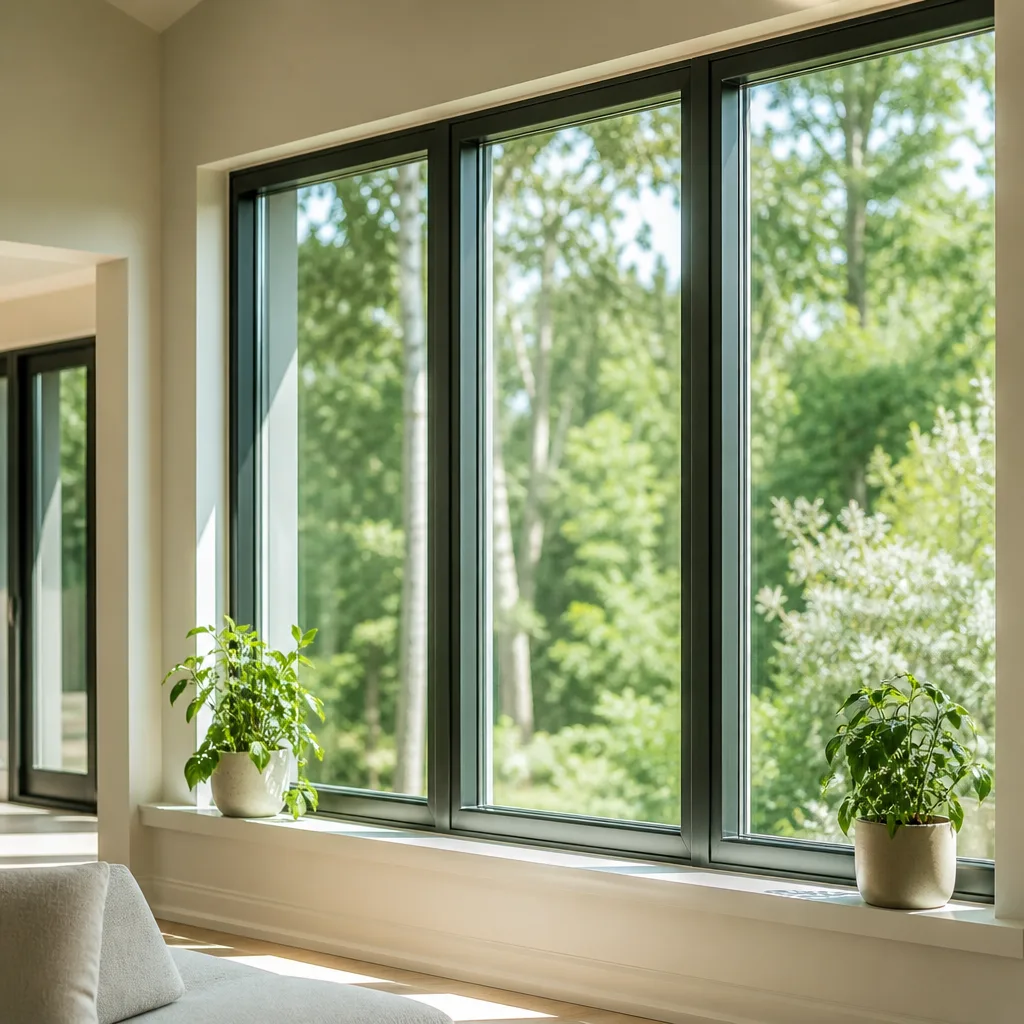 Modern energy-efficient windows in a bright, sunlit home interior in Atlantis, FL